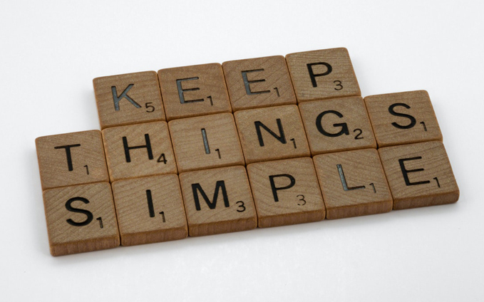 'Keep things simple'. 8953965 image by Brett Jordan on Pexels